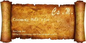 Csomay Márta névjegykártya