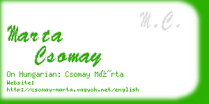 marta csomay business card